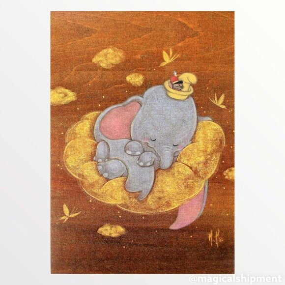 Disney Parks - WonderGround Gallery - "Dumbo" by Martin Hsu - 5x7 Postcard - Picture 1 of 2